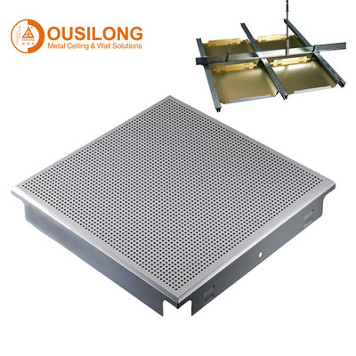Pannelli per soffitti perforato del metallo clip di alluminio quadrata 600 x 600 in mattonelle del soffitto