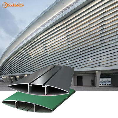 Il profilo di alluminio di costruzione della facciata acceca PVDF che ricopre il sistema di alluminio esteriore decorativo del parasole per la parete