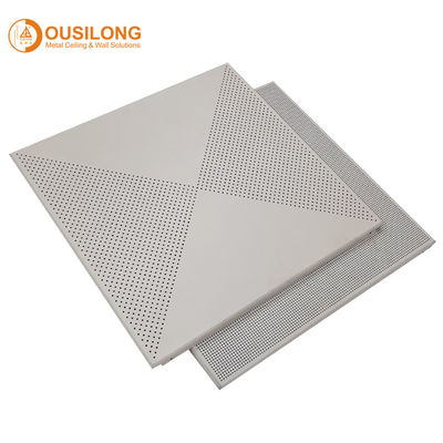 Il soffitto perforato di alluminio del soffitto 2x4 del metallo piastrella gli strati con bordo diritto/smussato
