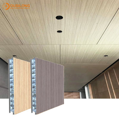 Pannello di alluminio acustico del favo di colore di legno per la parete interna 1220×2440mm
