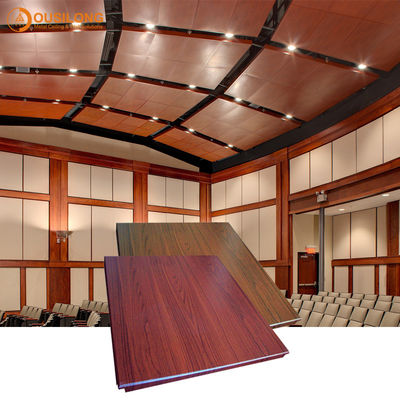 Di legno cada giù il soffitto di alluminio acustico piastrella/soffitto falso commerciale Tengular del metallo