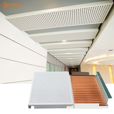 2x2 perforato ha sospeso i materiali commerciali di Decorational del soffitto della parete della costruzione del soffitto di goccia del metallo
