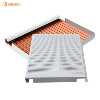Il soffitto commerciale sospeso perforato del metallo piastrella su/del gancio mattonelle 2x4 del soffitto a forma di E