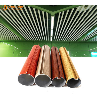 Il soffitto lineare del metallo della metropolitana rotonda decorativa di alluminio, spoglia il diametro falso delle mattonelle 75mm del soffitto