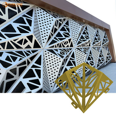 La clip interna del triangolo 3D del metallo nel soffitto per Corridoio, bianco d'argento celato ha sospeso il soffitto falso di alluminio