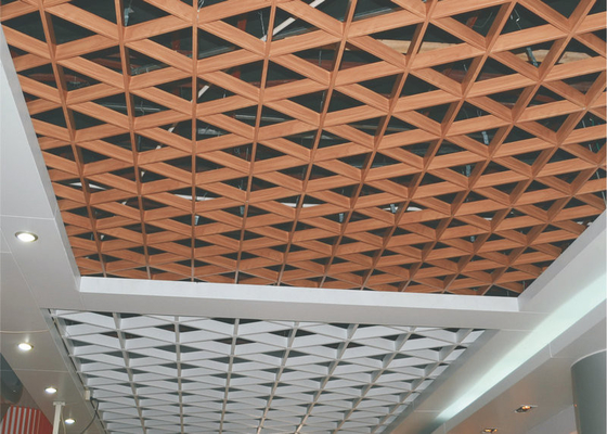Avorio di alluminio del sistema del soffitto di griglia del metallo falso decorativo del triangolo con il tipo di A