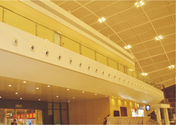 Mattonelle acustiche di alluminio del soffitto della decorazione interna con il rivestimento elettrostatico della polvere