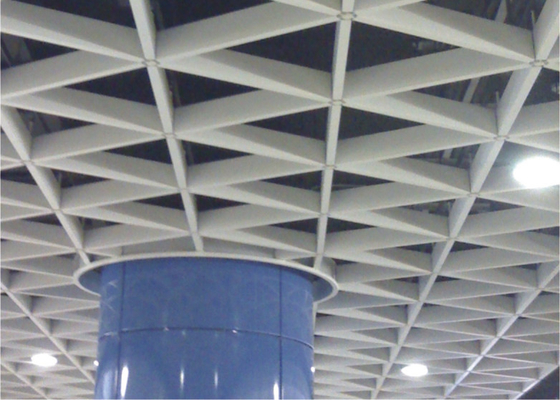 soffitto triangolare di griglia del metallo della galleria verde durevole/materiali da costruzione metallo decorativo