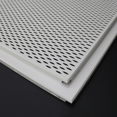 Clip perforata della lega di alluminio nel soffitto del metallo sospeso colore bianco del soffitto 600×600mm