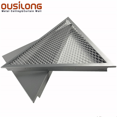 Mesh Clip Snap di alluminio/di alluminio del triangolo acustico nel soffitto di Trianguler incorniciato pannello per soffitti