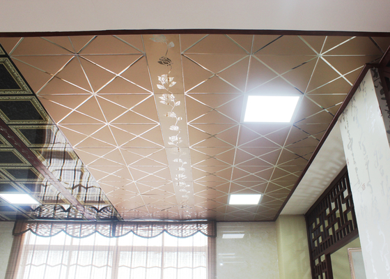 Mattonelle di alluminio eleganti semplici del soffitto, pannello per soffitti del metallo dell'hotel