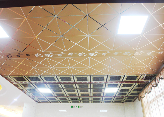 Mattonelle scolpite del soffitto di goccia, pannello per soffitti sospeso decorativo del seminterrato