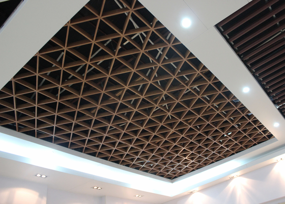 Il legno d'imitazione gradisce il soffitto di griglia del metallo/vario colore di legno facoltativo disponibili