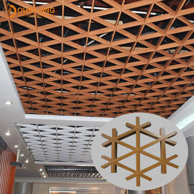 Griglia di alluminio del soffitto del metallo del triangolo dell'interno a prova di fuoco per i materiali da costruzione del supermercato